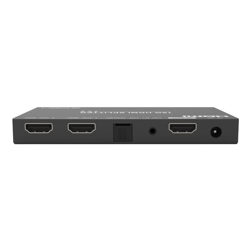 HDCVT 1x2 HDMI 2.0 Splitter with Scaler/Audio Extract EDID HDCP 2.2 - Image 2