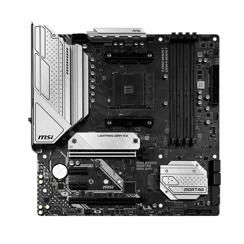 MSI B550M MORTAR MAX WIFI AMD AM4 M-ATX Gaming Motherboard - Image 2