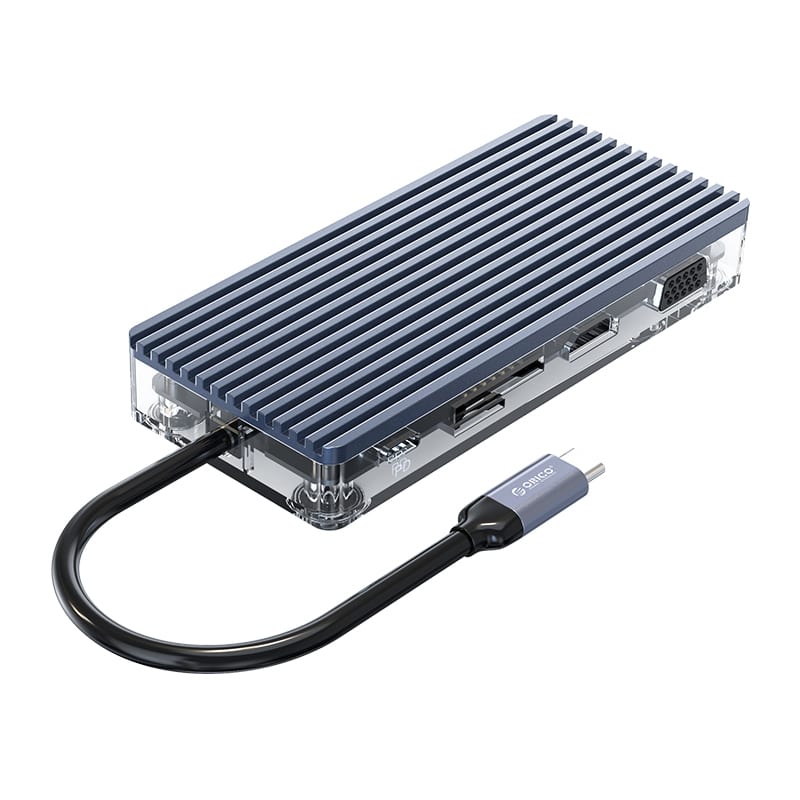 ORICO 11 Port Type-C Hub Grey - Image 2
